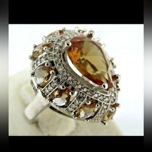 Turkish Handmade Jewelry 925 Sterling Silver Alexandrite Stone Ladies Ring Sz 6